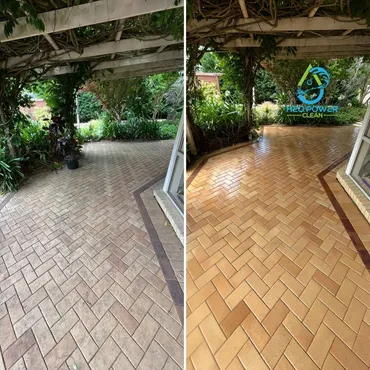 Before — stained concrete