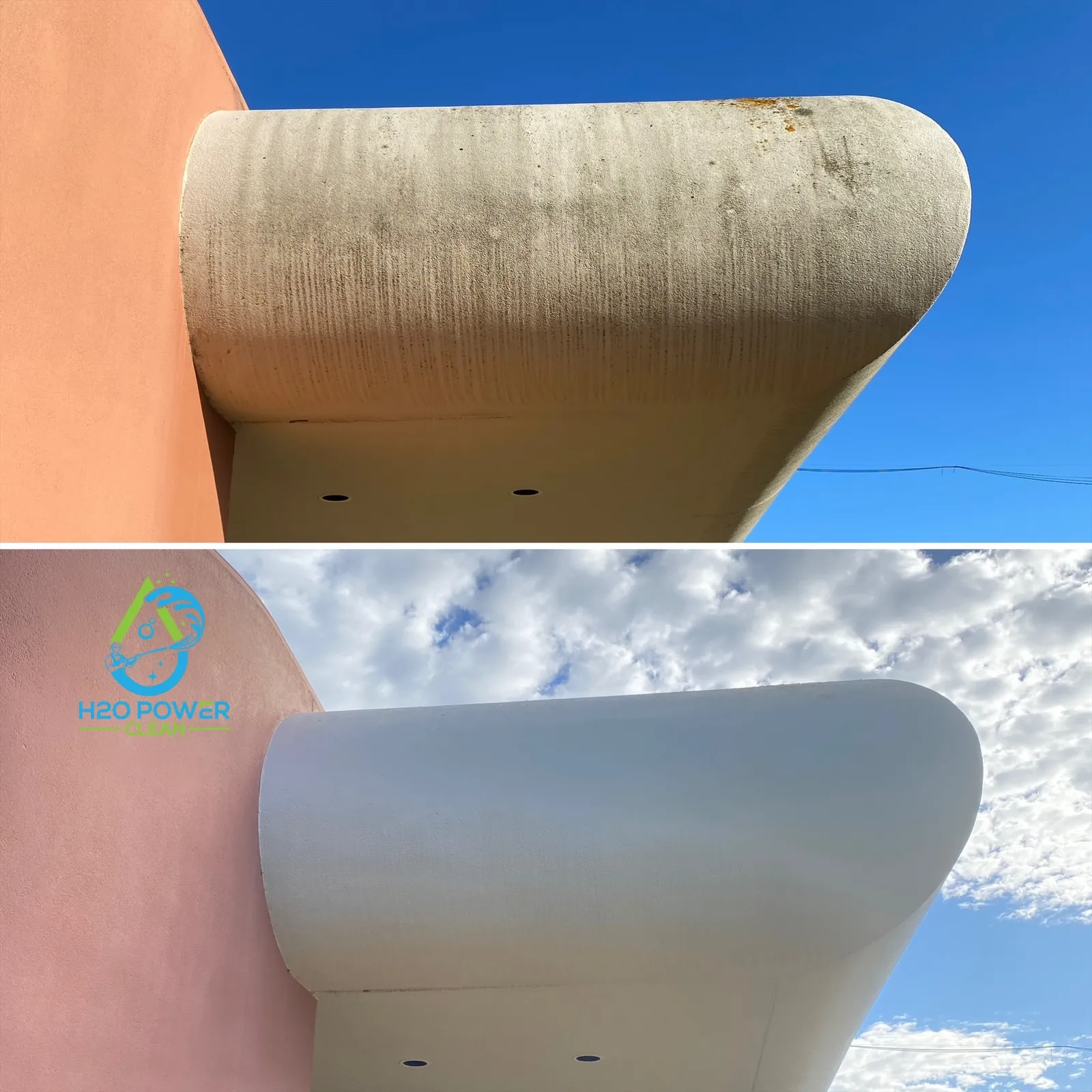 Wall or facade pressure cleaning